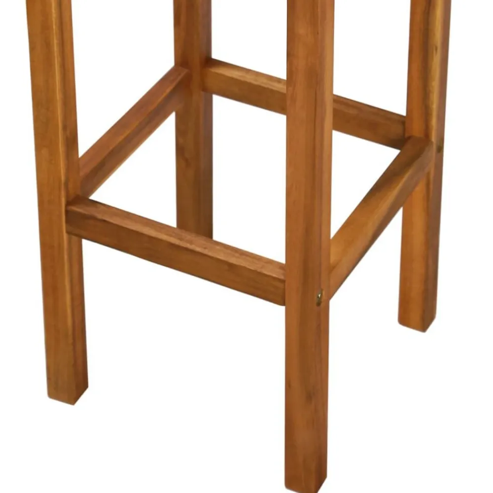 vidaXL Muebles De Jardín-Taburetes de cocina 2 unidades madera maciza de acacia
