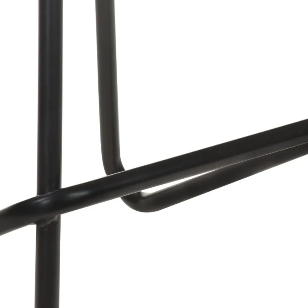 vidaXL Taburetes de cocina 2 unidades cuero auténtico Negro Hot