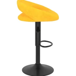 vidaXL Taburetes de cocina 2 unidades terciopelo Amarillo mostaza