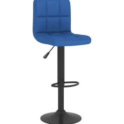 vidaXL Taburetes de cocina 2 unidades tela Azul New