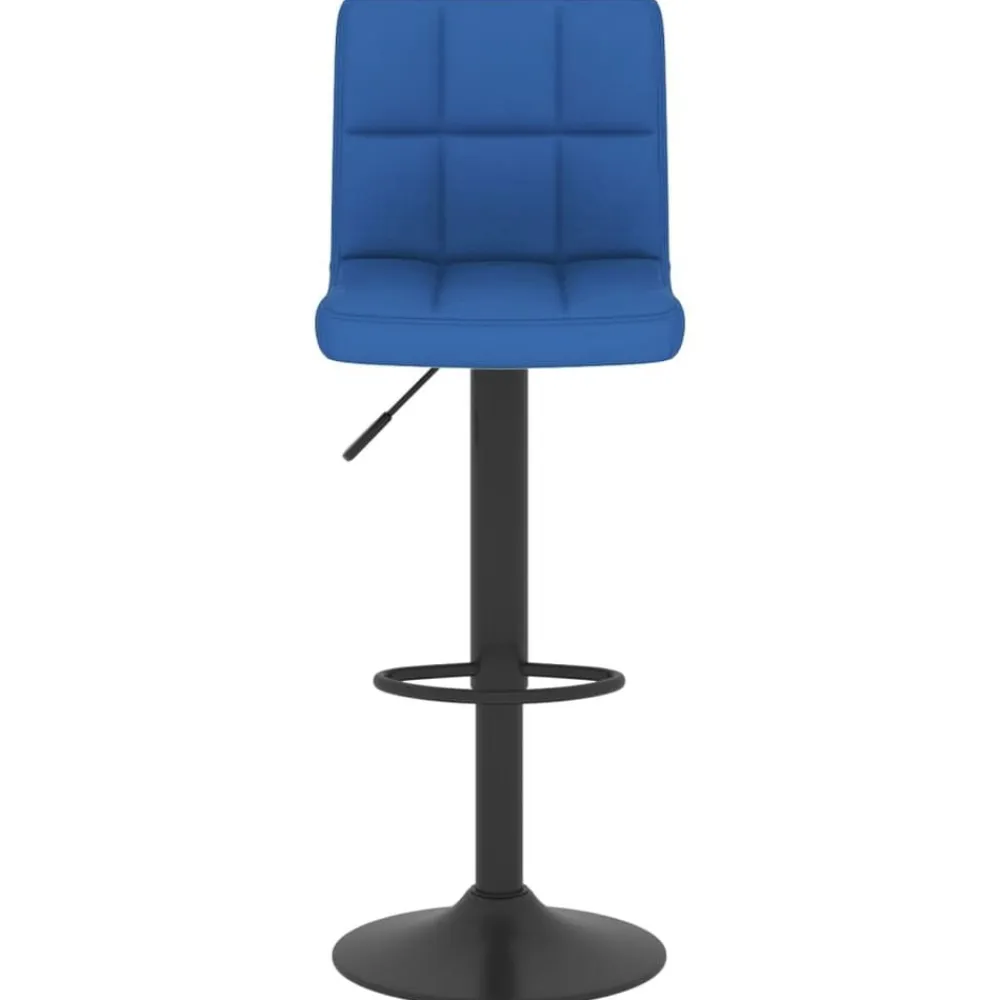 vidaXL Taburetes de cocina 2 unidades tela Azul New