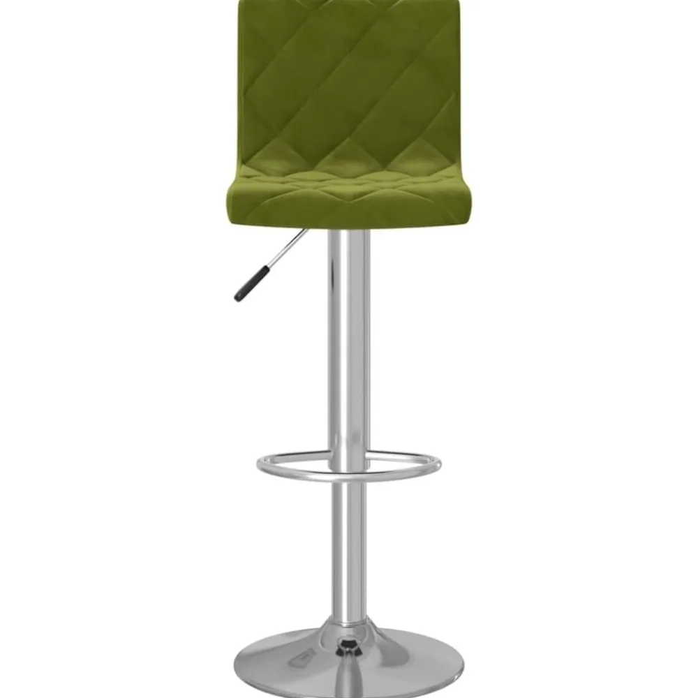 vidaXL Taburetes de cocina 2 uds terciopelo Verde claro