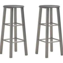 vidaXL Taburetes de cocina 2 unidades MDF gris Antracita Hot