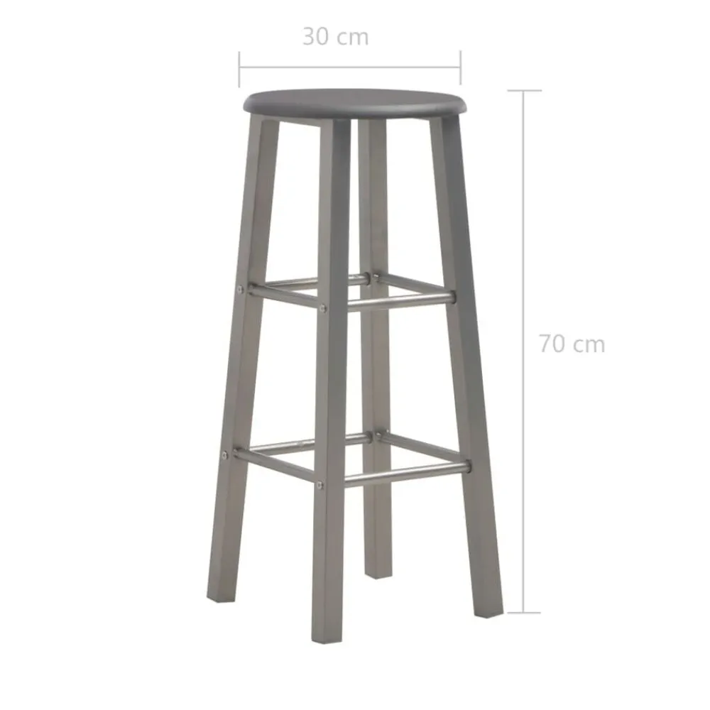 vidaXL Taburetes de cocina 2 unidades MDF gris Antracita Hot