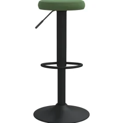 vidaXL Taburetes de cocina 2 unidades terciopelo Verde oscuro Clearance