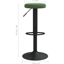vidaXL Taburetes de cocina 2 unidades terciopelo Verde oscuro Clearance
