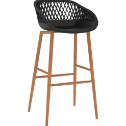 vidaXL Sillas-Taburetes de cocina 2 unidades negro