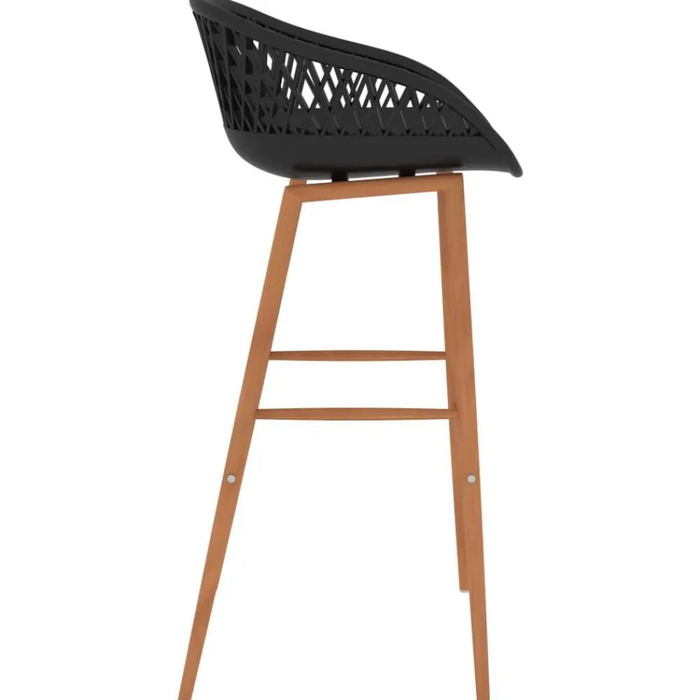 vidaXL Sillas-Taburetes de cocina 2 unidades negro