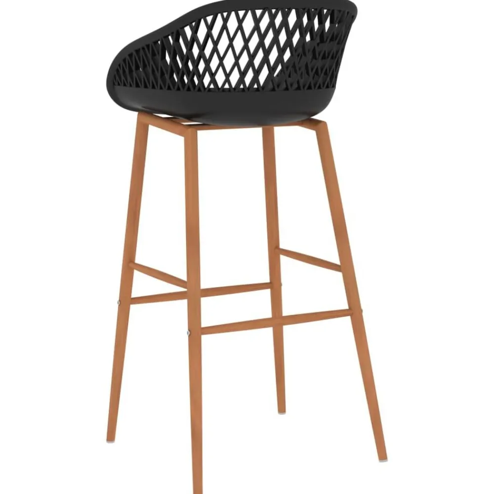 vidaXL Sillas-Taburetes de cocina 2 unidades negro