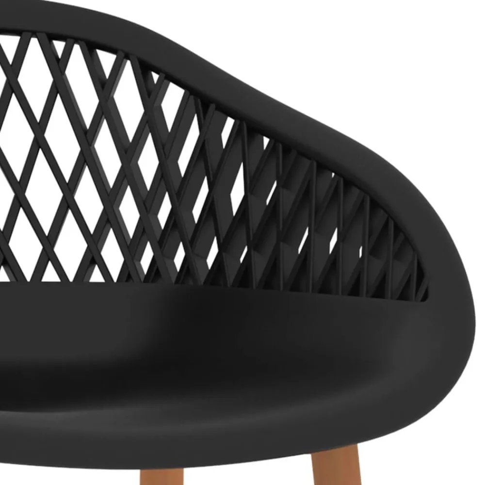 vidaXL Sillas-Taburetes de cocina 2 unidades negro