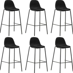 vidaXL Sillas-Taburetes de cocina 6 unidades tela