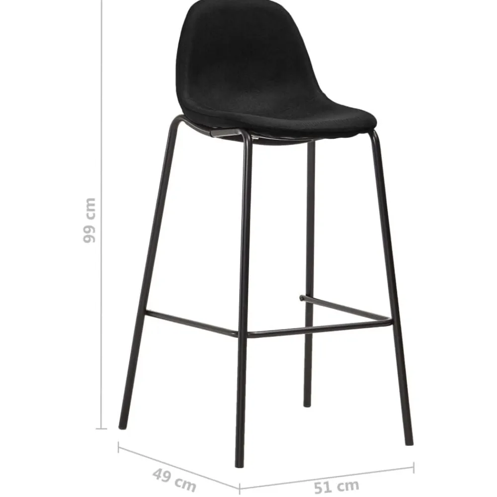 vidaXL Sillas-Taburetes de cocina 6 unidades tela