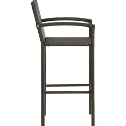 vidaXL Taburetes de cocina 2 unidades ratán sintético marrón Marrón Hot
