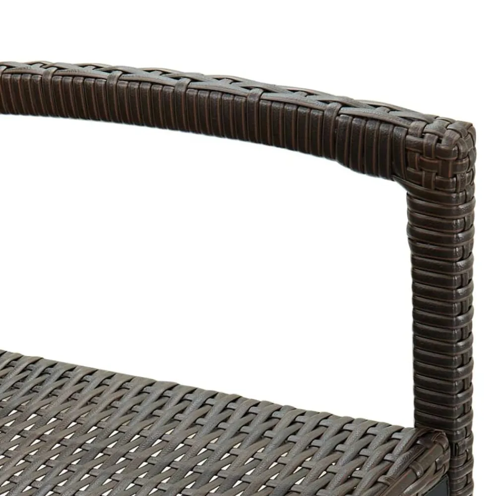 vidaXL Taburetes de cocina 2 unidades ratán sintético marrón Marrón Hot