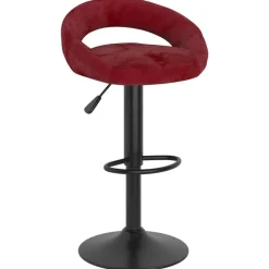 vidaXL Sillas-Taburetes de cocina 2 unidades terciopelo rojo tinto