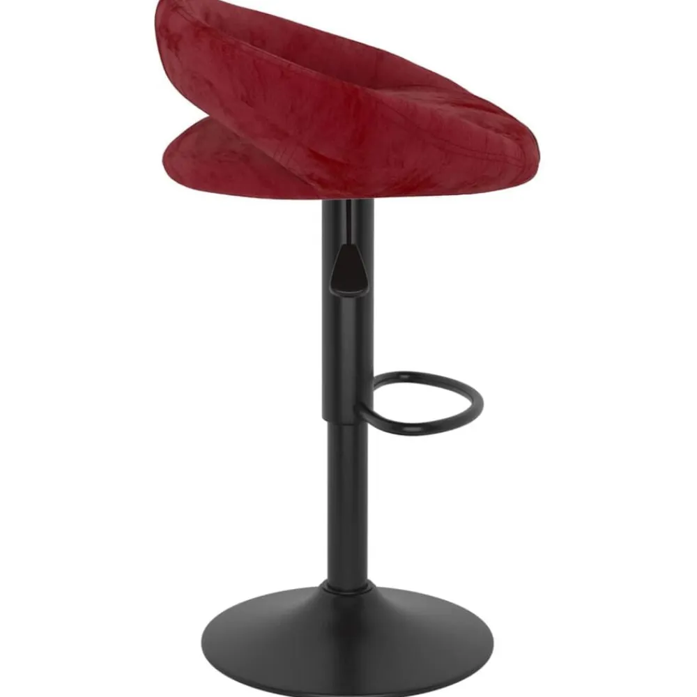 vidaXL Sillas-Taburetes de cocina 2 unidades terciopelo rojo tinto