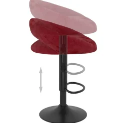 vidaXL Sillas-Taburetes de cocina 2 unidades terciopelo rojo tinto