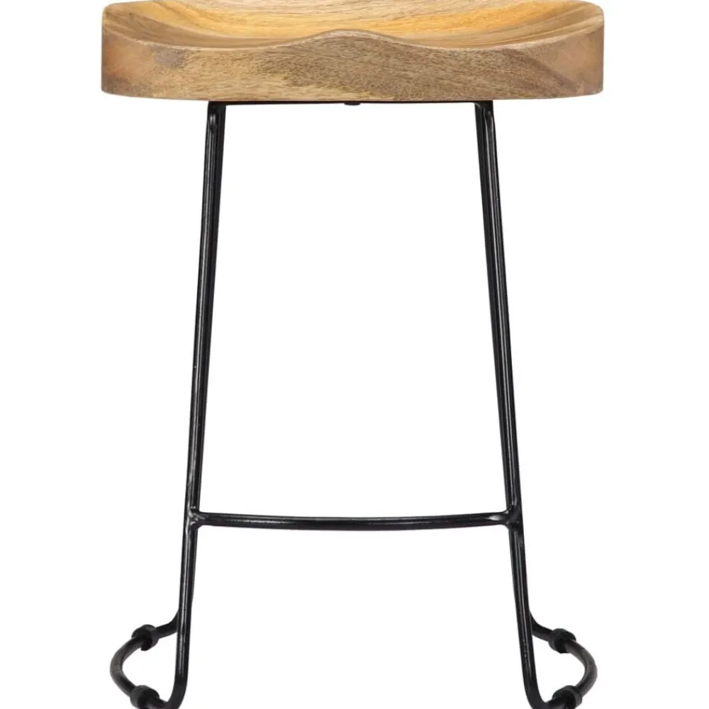 vidaXL Sillas-Taburetes de cocina gavin 2 unidades madera maciza de mango