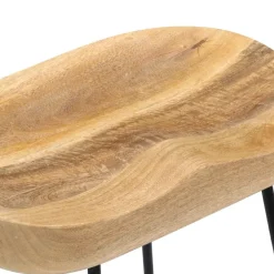 vidaXL Sillas-Taburetes de cocina gavin 2 unidades madera maciza de mango