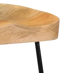vidaXL Sillas-Taburetes de cocina gavin 2 unidades madera maciza de mango