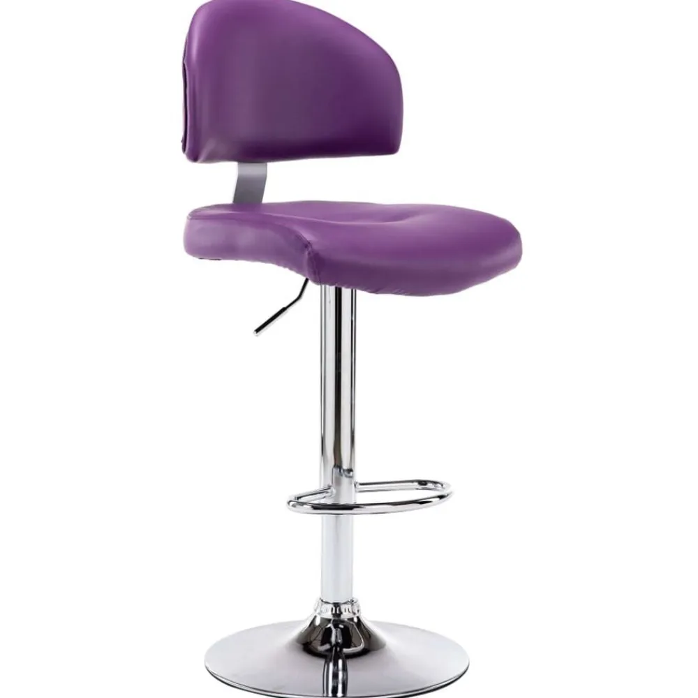 vidaXL Taburetes de cocina 2 unidades cuero sintético Morado