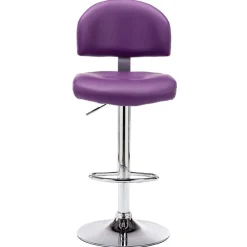 vidaXL Taburetes de cocina 2 unidades cuero sintético Morado