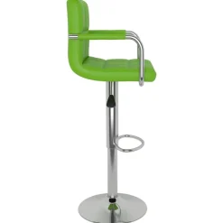 vidaXL Taburetes de cocina 2 unidades cuero sintético Verde Discount
