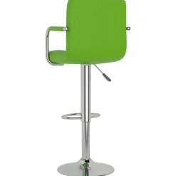 vidaXL Taburetes de cocina 2 unidades cuero sintético Verde Discount