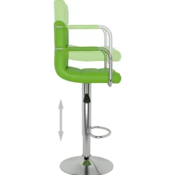 vidaXL Taburetes de cocina 2 unidades cuero sintético Verde Discount