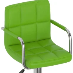 vidaXL Taburetes de cocina 2 unidades cuero sintético Verde Discount