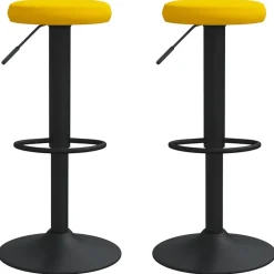 vidaXL Taburetes de cocina 2 unidades terciopelo Amarillo mostaza Sale