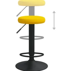 vidaXL Taburetes de cocina 2 unidades terciopelo Amarillo mostaza Sale