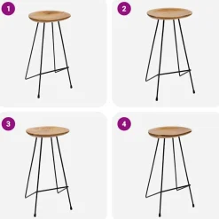 vidaXL Sillas-Taburetes de cocina 2 unidades madera maciza de teca