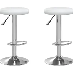 vidaXL Sillas-Taburetes de cocina 2 unidades cuero sintético