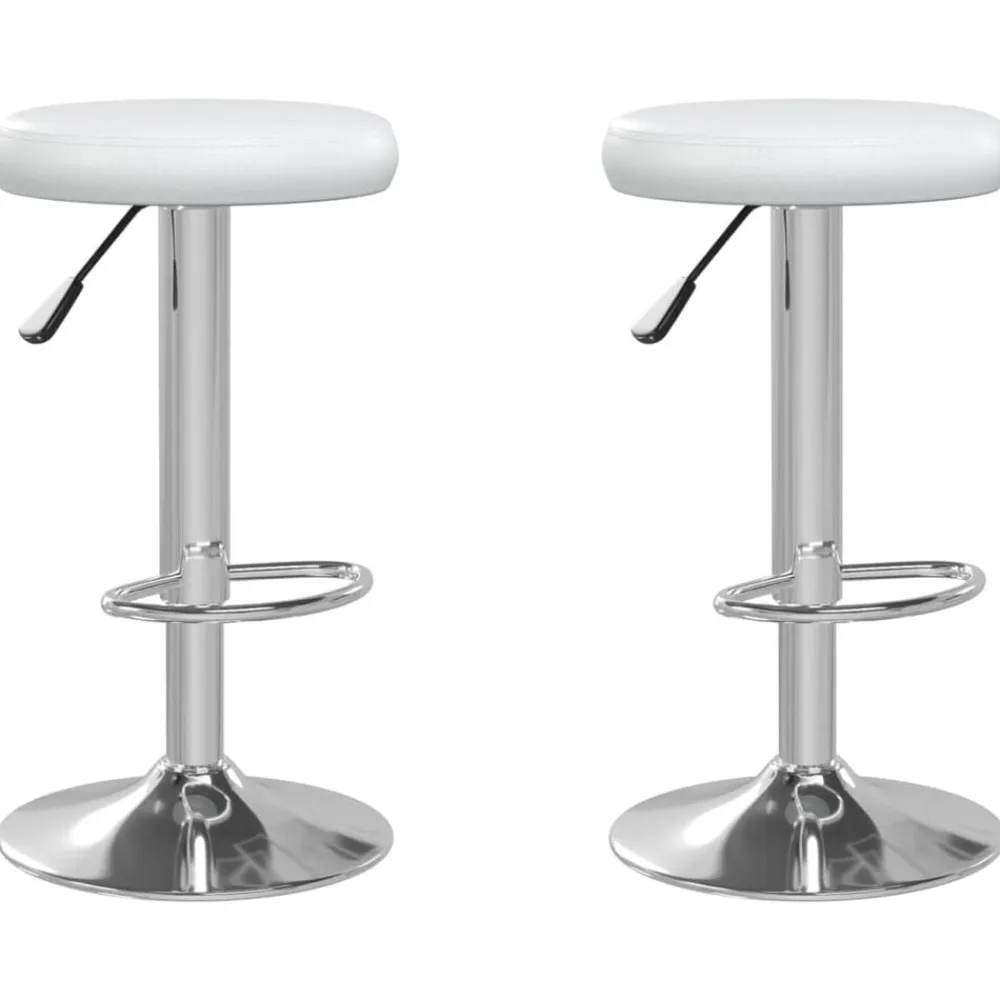 vidaXL Sillas-Taburetes de cocina 2 unidades cuero sintético