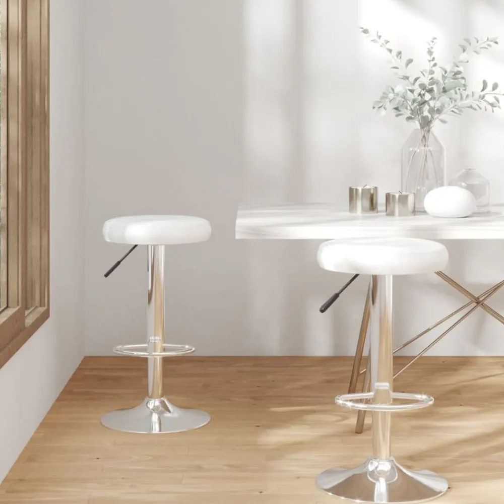 vidaXL Sillas-Taburetes de cocina 2 unidades cuero sintético