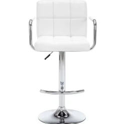 vidaXL Taburetes de cocina 2 unidades cuero sintético Blanco Online