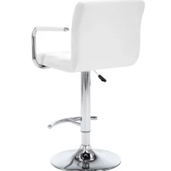 vidaXL Taburetes de cocina 2 unidades cuero sintético Blanco Online