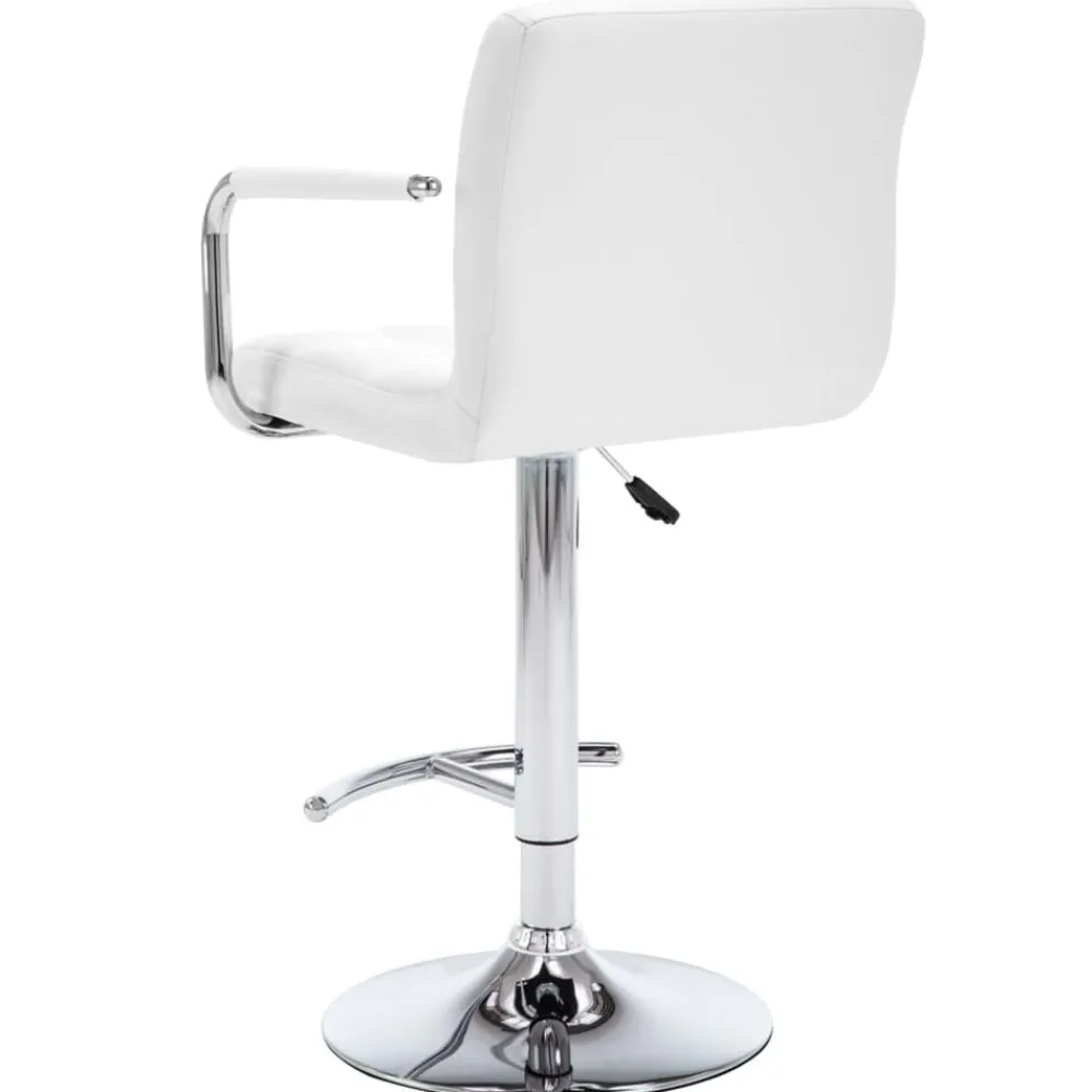 vidaXL Taburetes de cocina 2 unidades cuero sintético Blanco Online