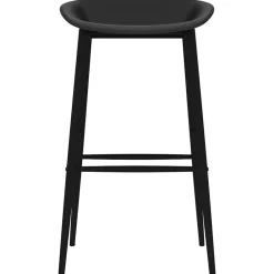 vidaXL Taburetes de cocina 2 unidades Negro New