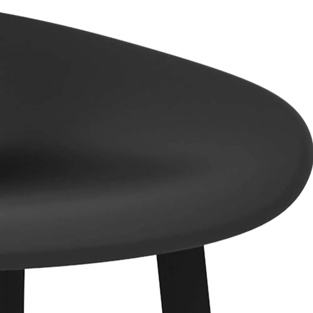 vidaXL Taburetes de cocina 2 unidades Negro New