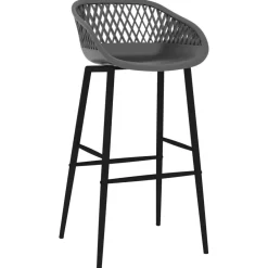 vidaXL Taburetes de cocina 2 unidades gris Gris y negro Hot