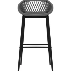 vidaXL Taburetes de cocina 2 unidades gris Gris y negro Hot