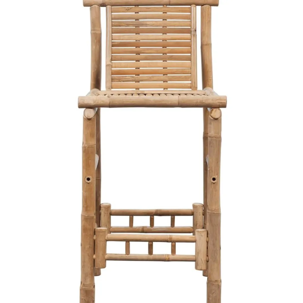 vidaXL Sillas-Taburetes de cocina 2 unidades bambú