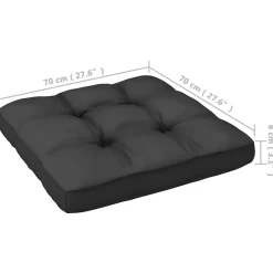 vidaXL Taburetes de jardín con cojines 2 uds madera maciza pino Blanco Outlet