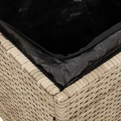 vidaXL Muebles De Jardín-Taburetes de jardín con cojines 2 uds beige 40x40x43 cm
