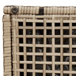 vidaXL Muebles De Jardín-Taburetes de jardín con cojines 2 uds beige 40x40x43 cm