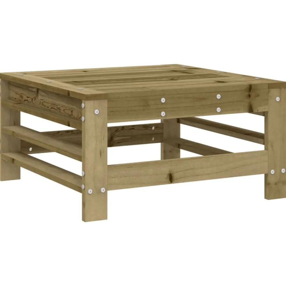 vidaXL Taburetes de jardín con cojines 2 uds madera de pino impregnada pino impregnado Outlet