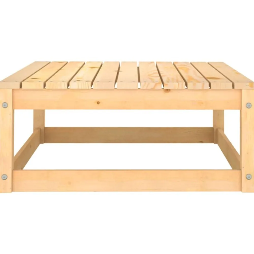 vidaXL Taburetes de jardín con cojines madera maciza de pino Marrón y negro Sale