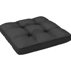 vidaXL Taburetes de jardín con cojines madera maciza de pino Marrón y negro Sale